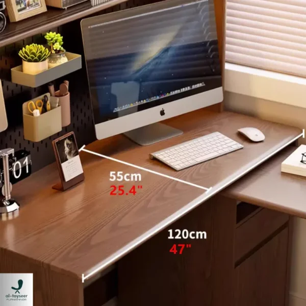 Space Saving Work Station with Pegboard and Rotating Desk