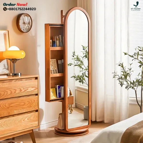8 360° Rotating Wardrobe with Mirror