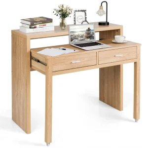 Space-Saving Multifunctional Extending Desk