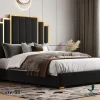 1 Velvet Upholstered Bed