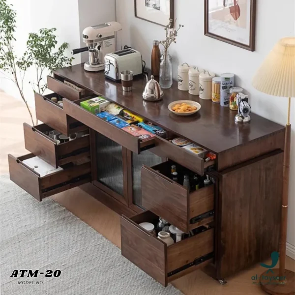 11 Multipurpose Sideboard Cabinet with Rotating Tabletop