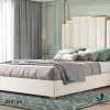 2 Velvet Upholstered Bed