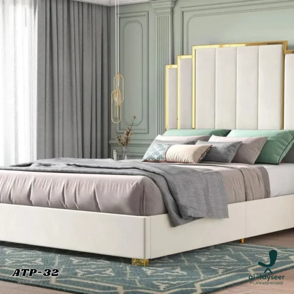 2 Velvet Upholstered Bed