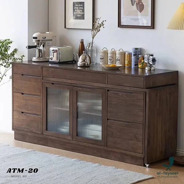 3 Multipurpose Sideboard Cabinet with Rotating Tabletop