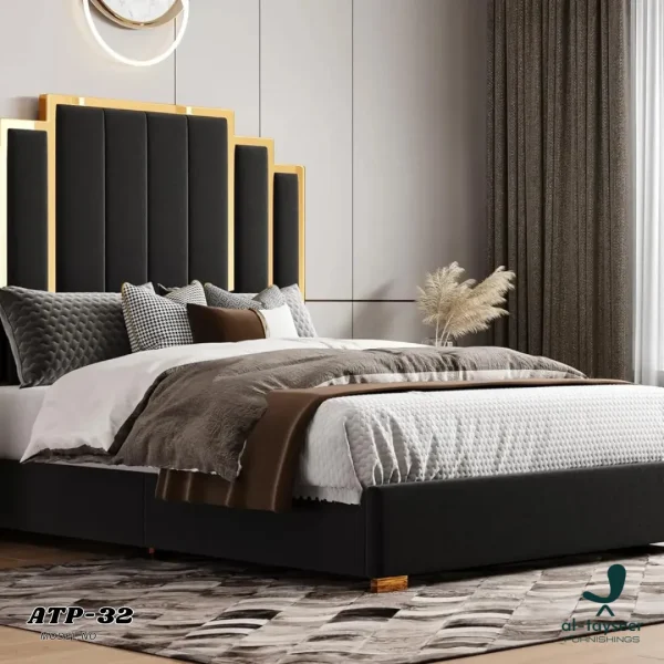 3 Velvet Upholstered Bed