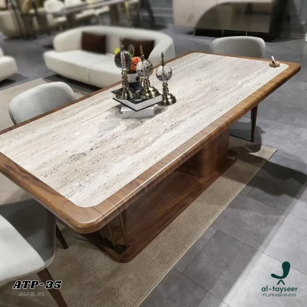 Natura Luxe Marble Dining Set