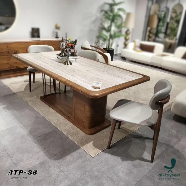 Natura Luxe Marble Dining Set