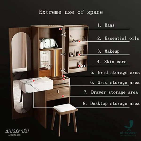 5 VersoGlow Vanity Storage Cabinet