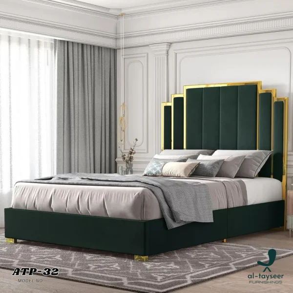 6 Velvet Upholstered Bed