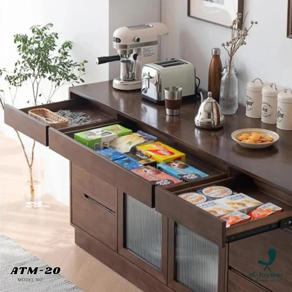 7 Multipurpose Sideboard Cabinet with Rotating Tabletop