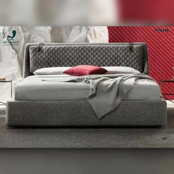 Textured Diamond Upholstered Bed